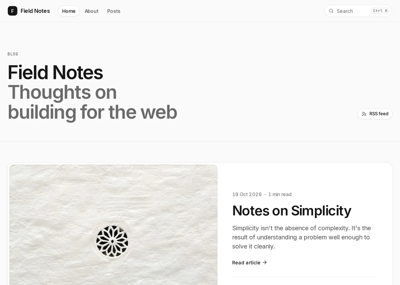 A blog made with KT8 Blog Builder