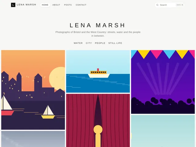 Lena Marsh, an example blog using the Gallery theme