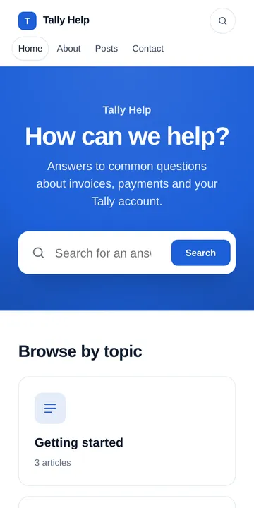 The same blog on a phone