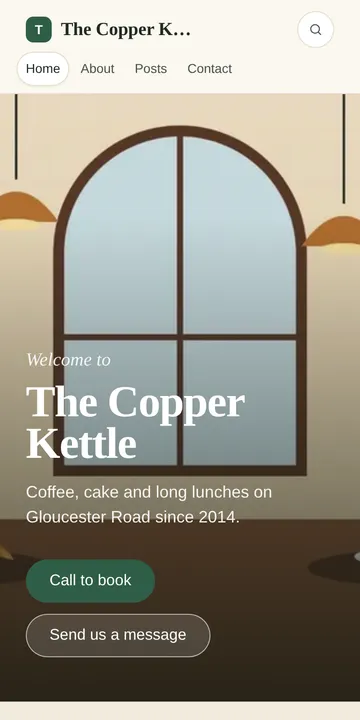The same blog on a phone