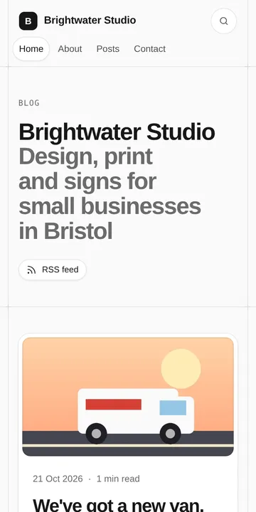 The same blog on a phone